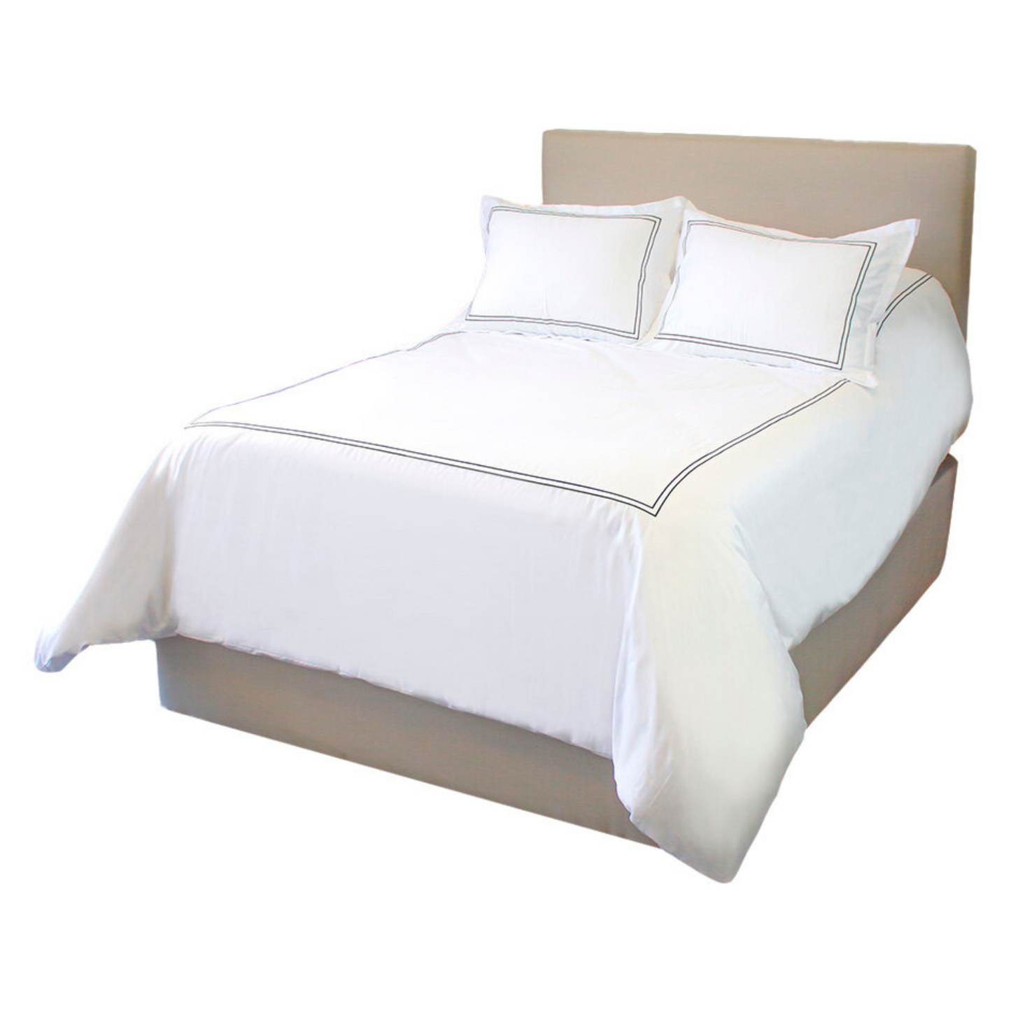 Juego de Funda de Duvet con bordado Doble Festón