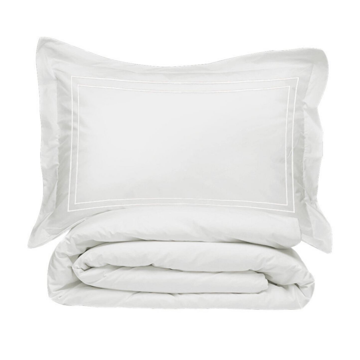 Juego de Funda de Duvet con bordado Doble Festón