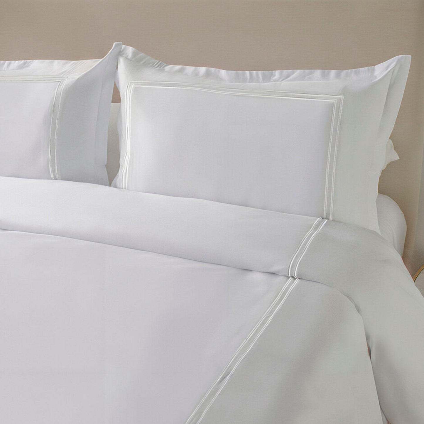 Juego de Funda de Duvet con bordado Doble Festón