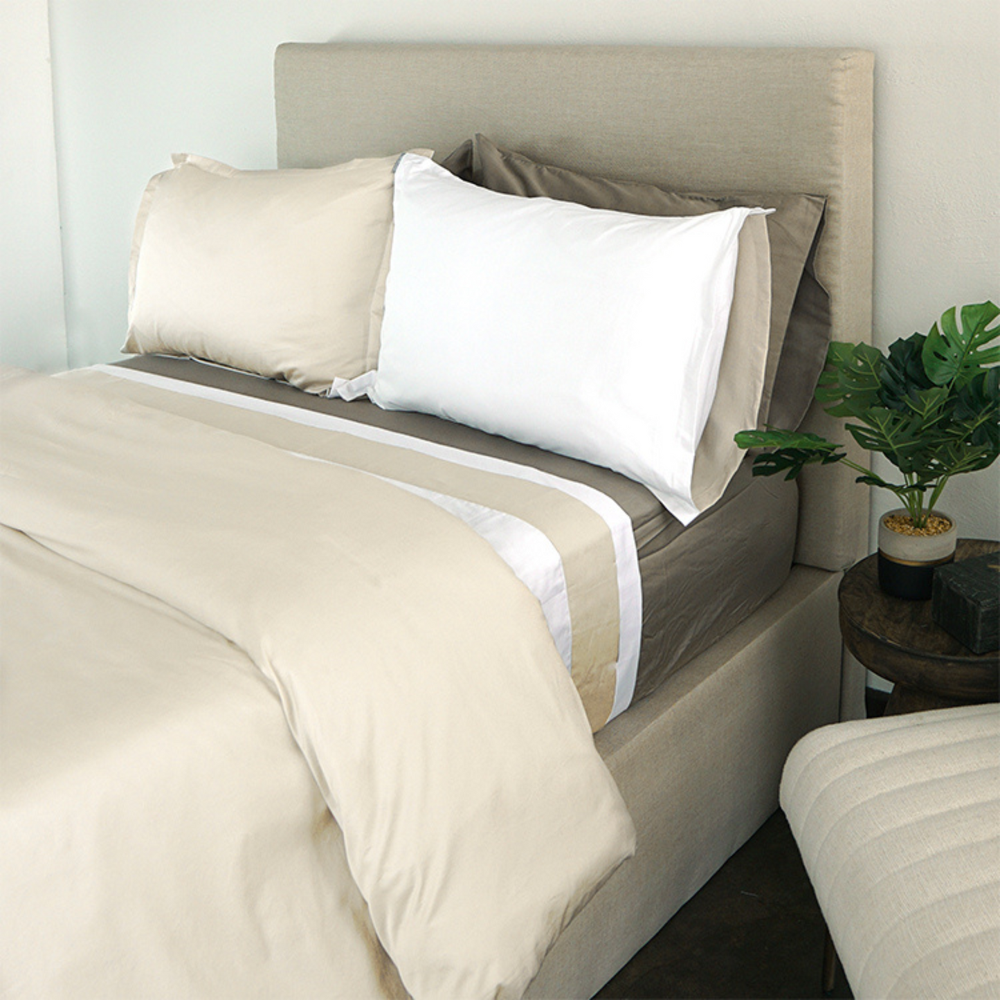 Juego de Funda de Duvet 300 Hilos 100% Algodón