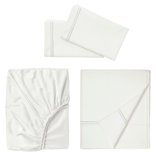 Juego de sábanas con bordado Doble Festón