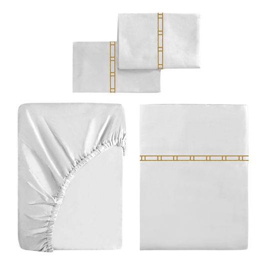 Juego de sábanas con bordado Ladder