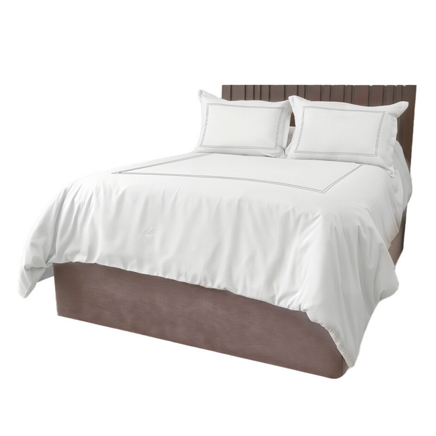 Juego de Funda de Duvet con bordado Doble Festón