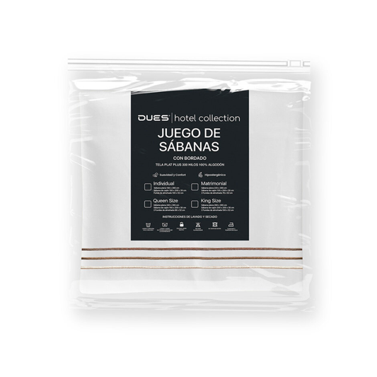 Juego de sábanas con bordado Triple Festón