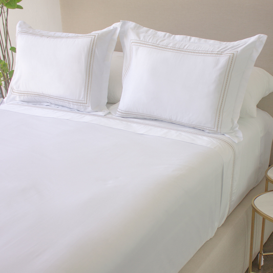 Sábana plana con bordado Jules