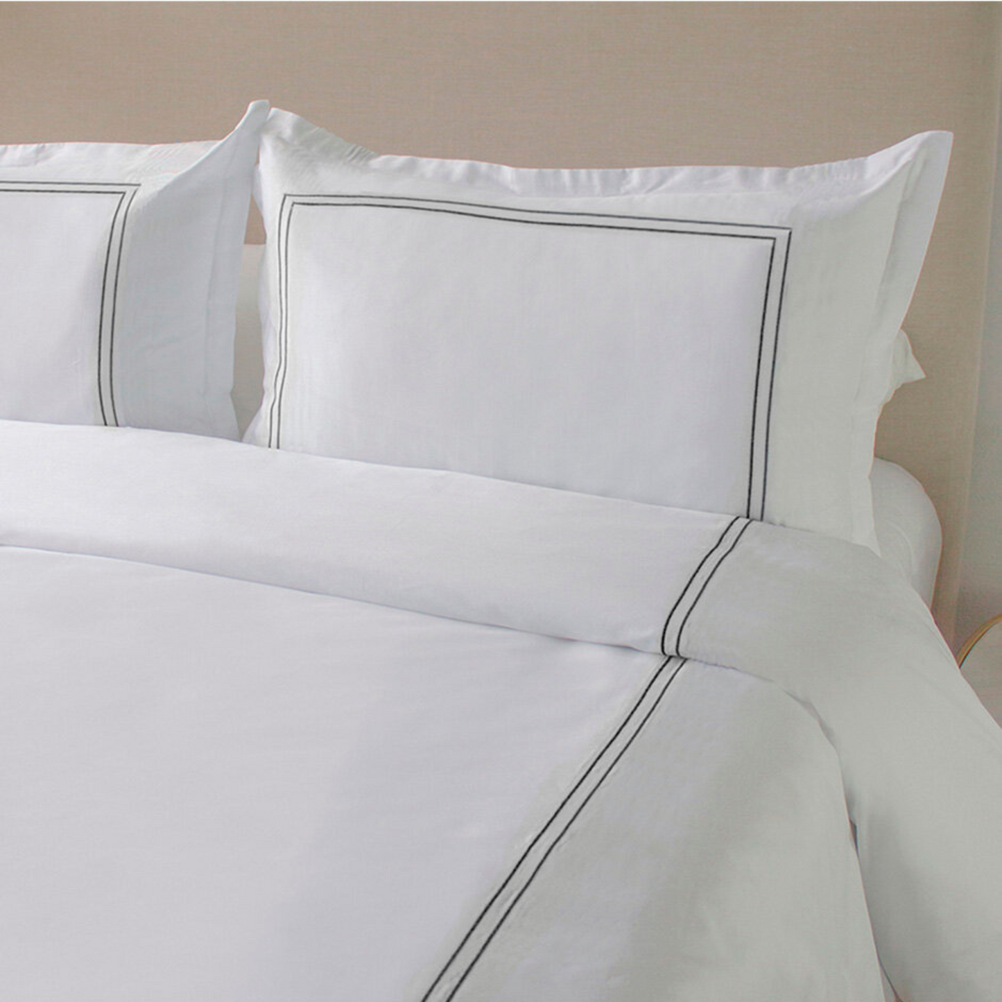 Juego de Funda de Duvet con bordado Doble Festón