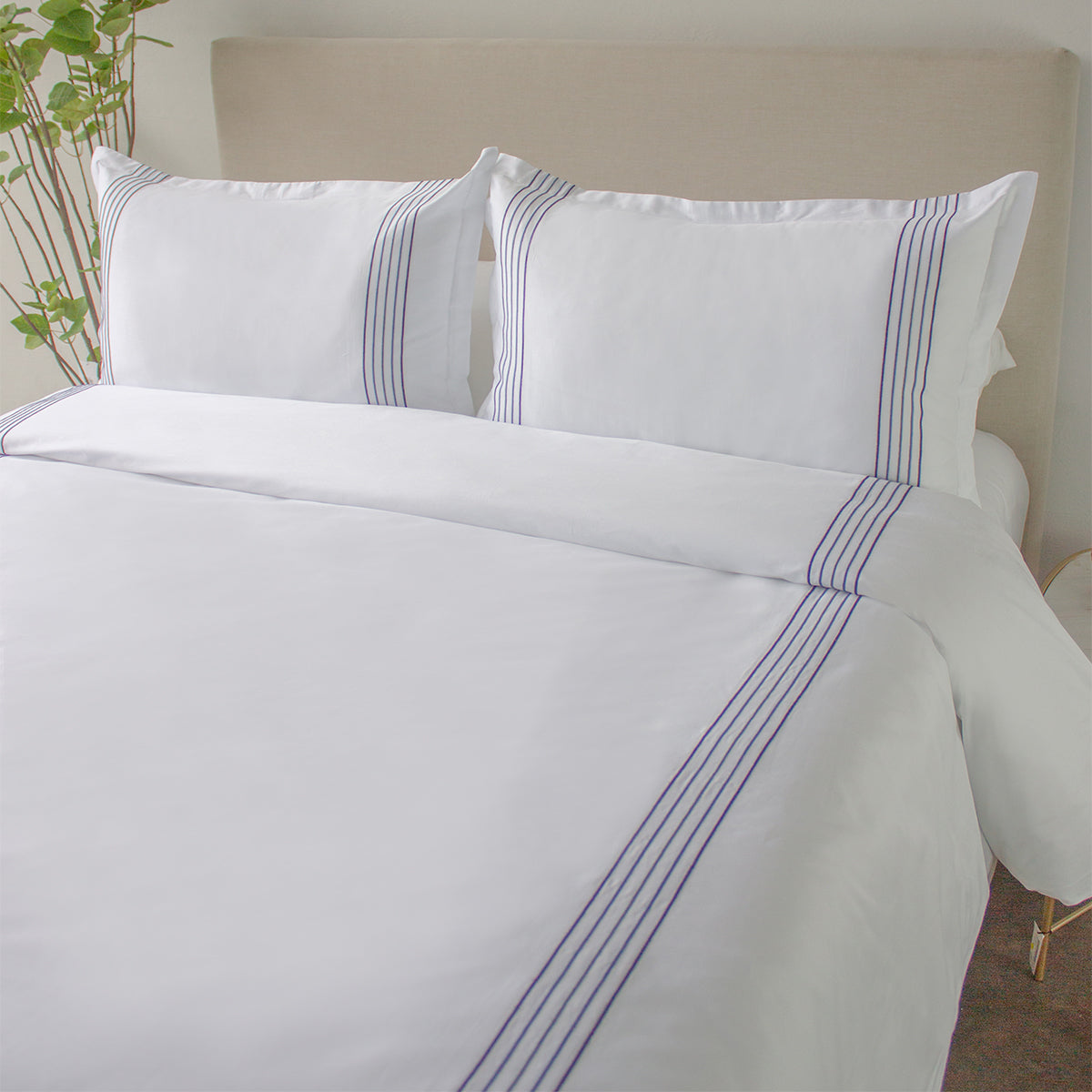 Juego de Funda de Duvet con bordado Cinco Festones