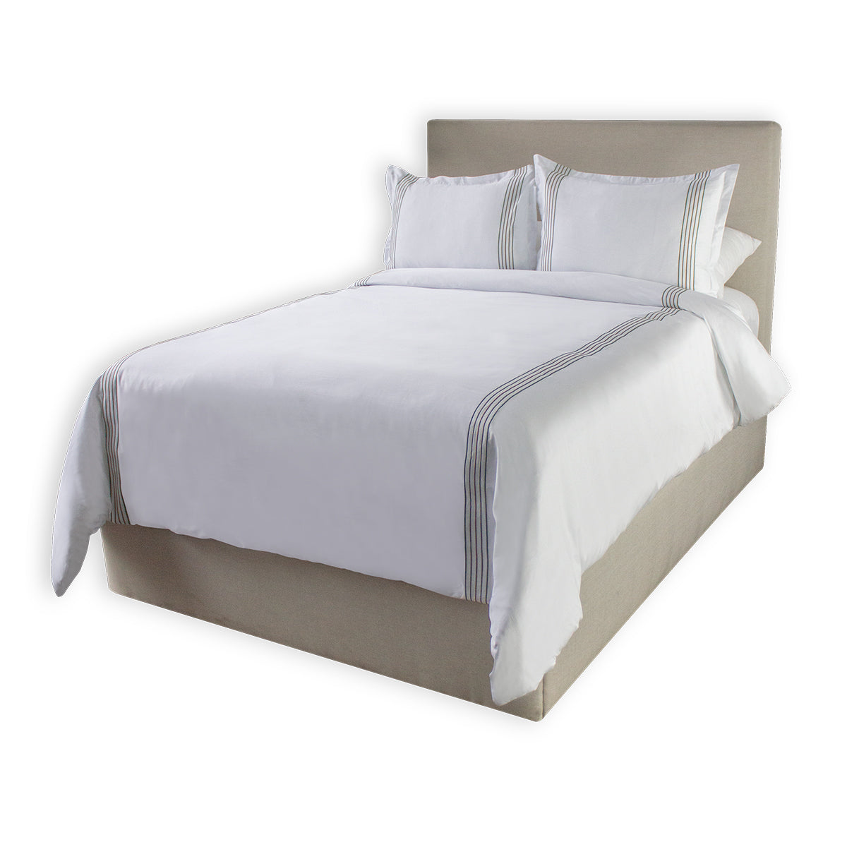 Juego de Funda de Duvet con bordado Cinco Festones