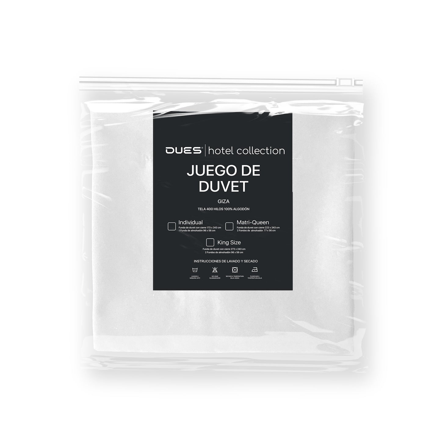 Juego de Funda de Duvet 400 Hilos 100% Algodón