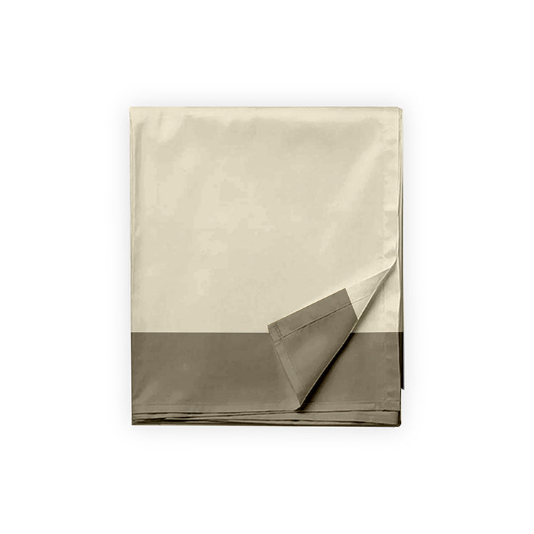 Sábana plana plat con bastilla de color