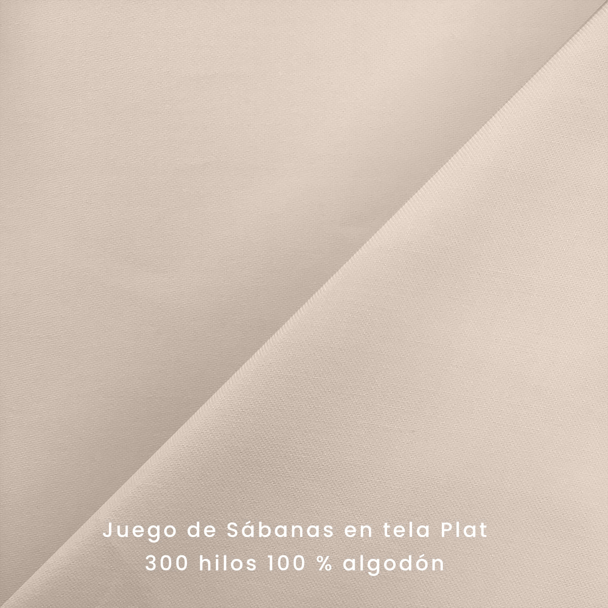 Juego de sábanas 300  hilos 100% algodón