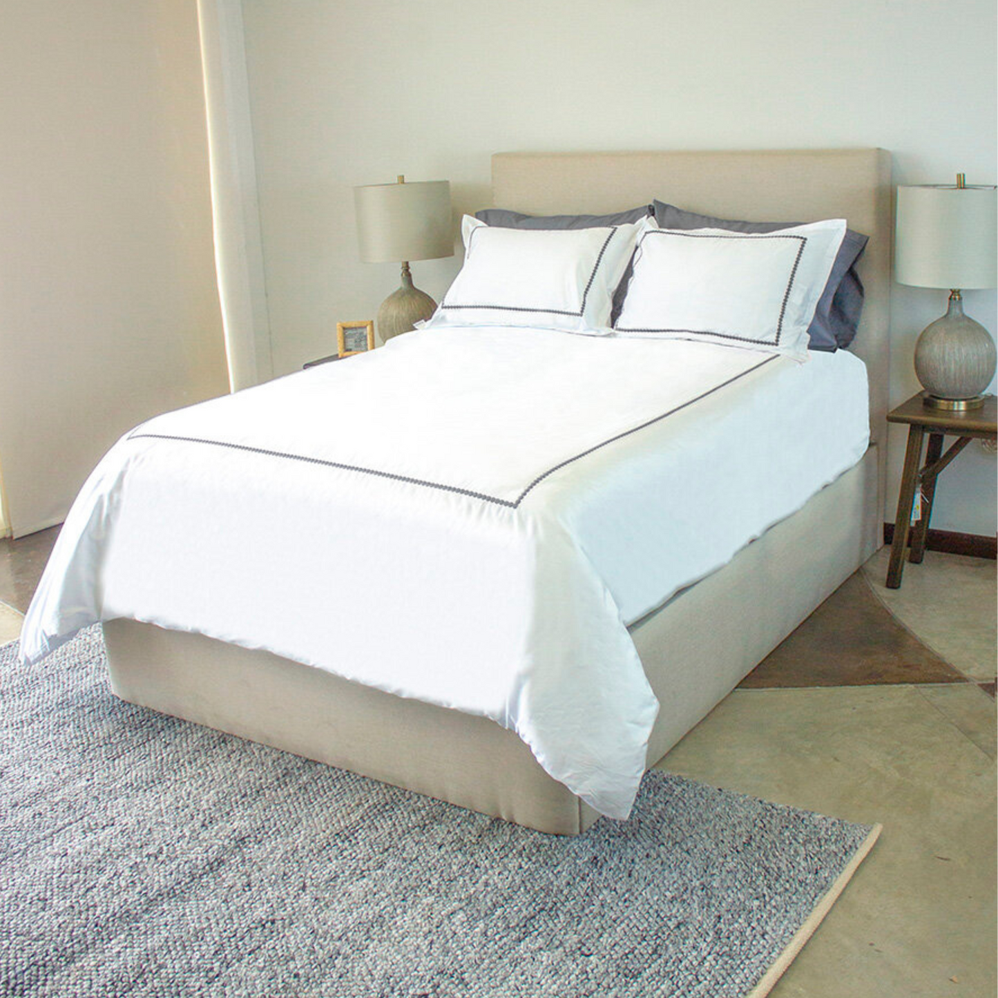 Juego de Funda de Duvet Con Bordado Circle