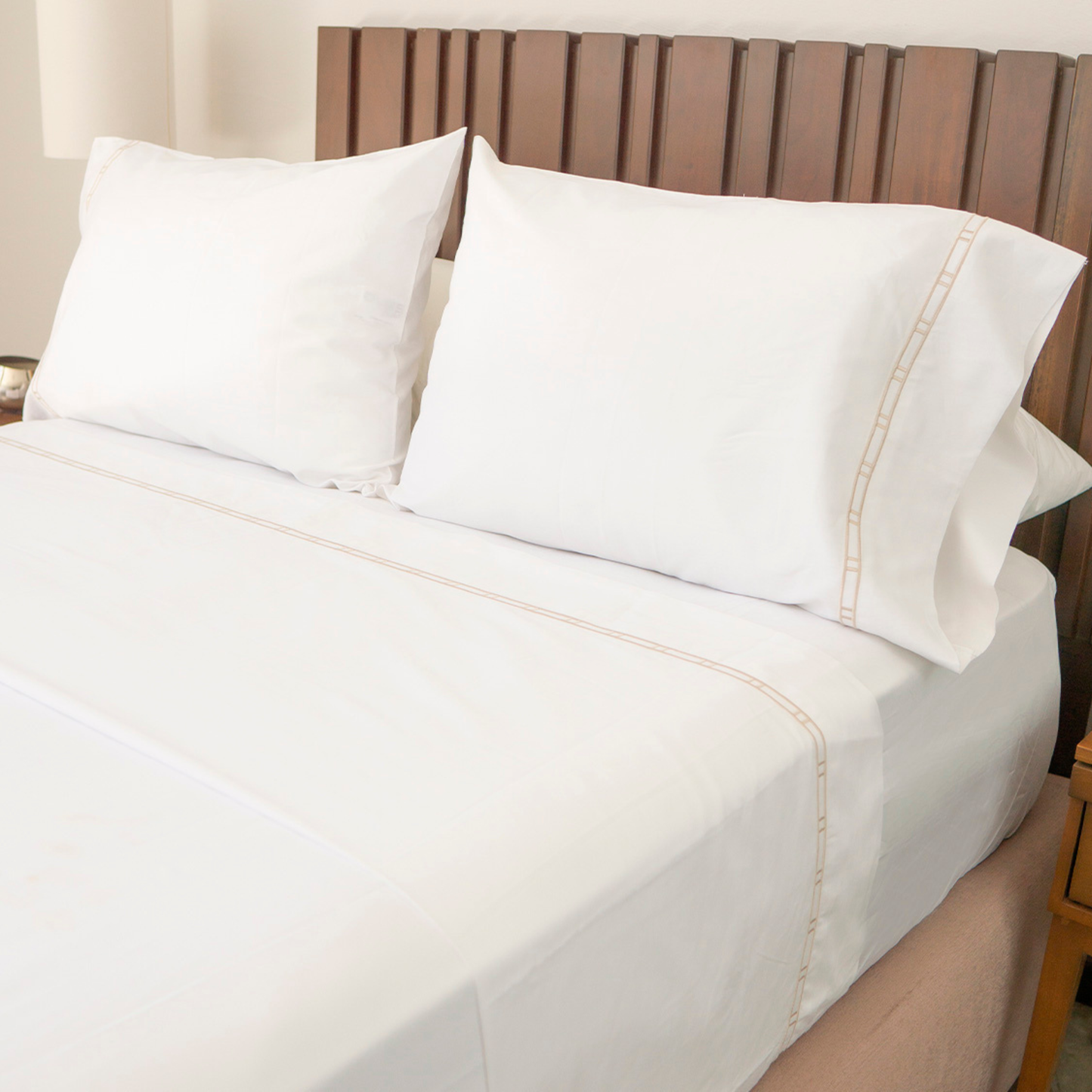 Juego de sábanas con bordado Ladder