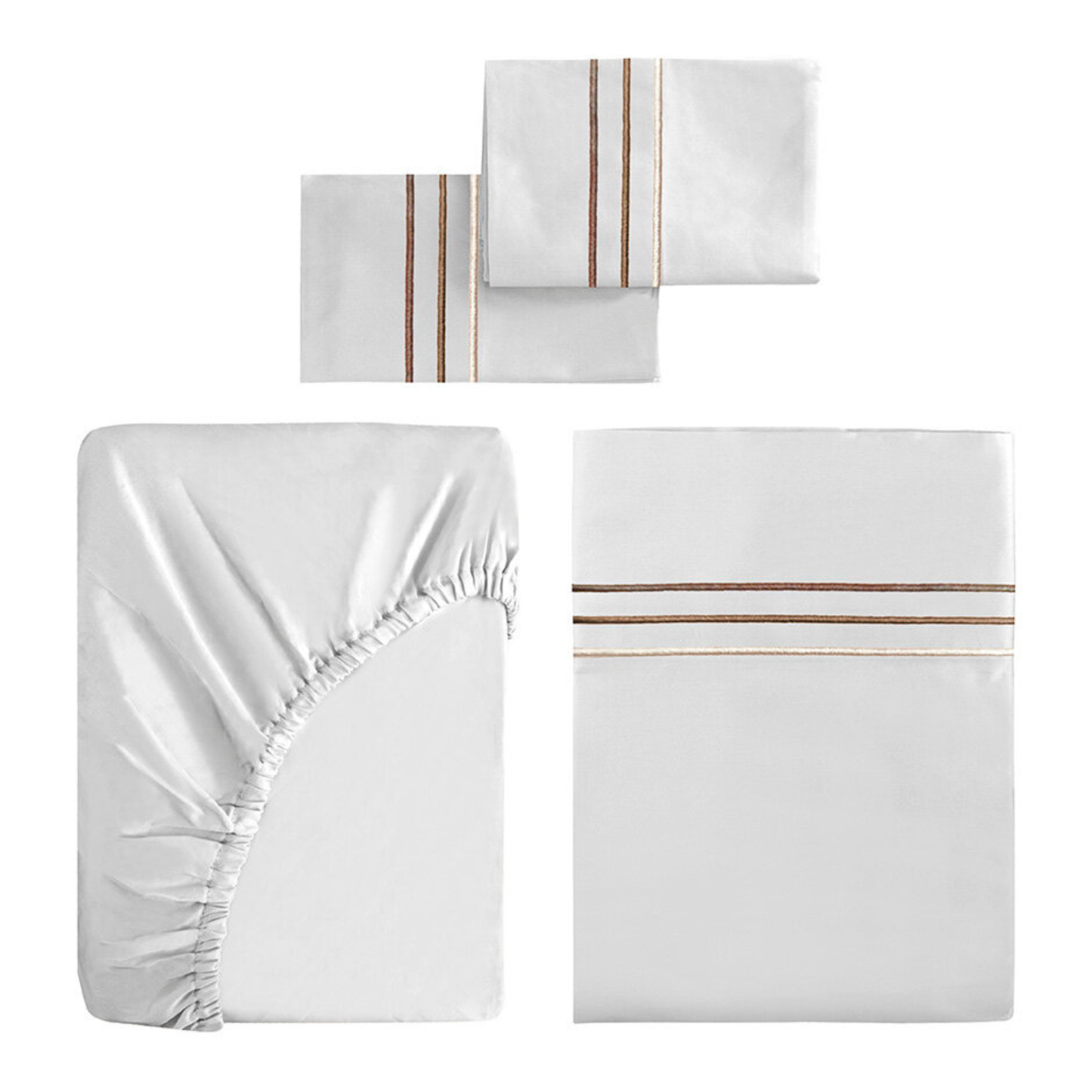 Juego de sábanas con bordado Triple Festón