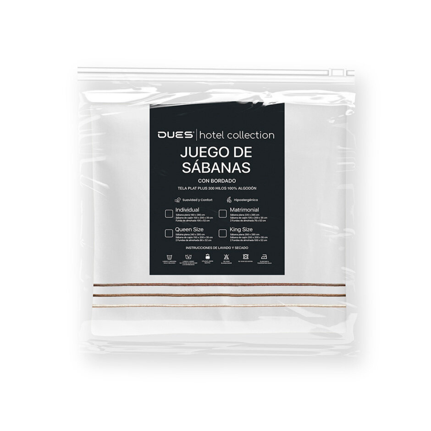 Juego de sábanas con bordado Triple Festón