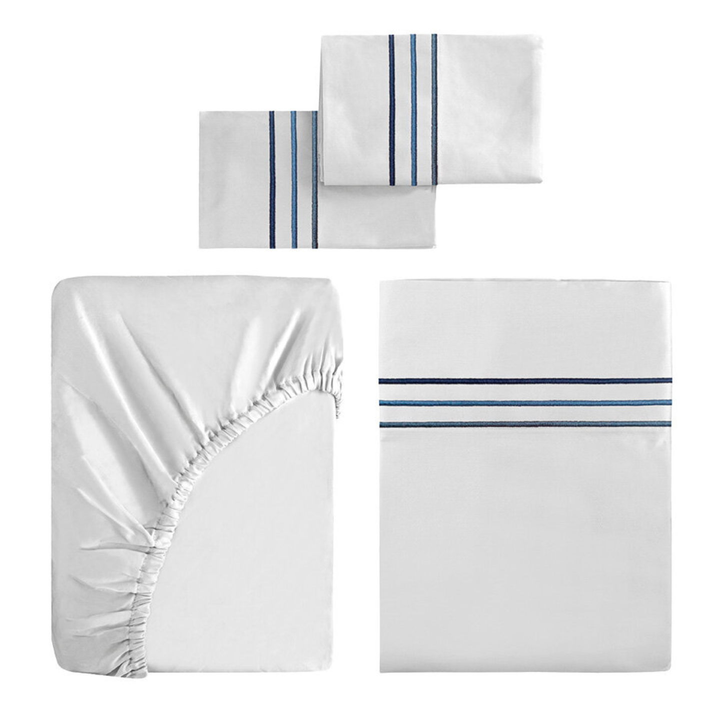 Juego de sábanas con bordado Triple Festón