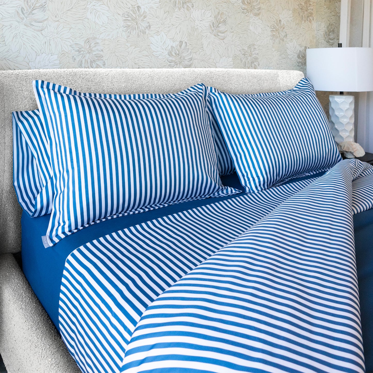 Juego de Funda de Duvet Doble Vista Estampado de Rayas