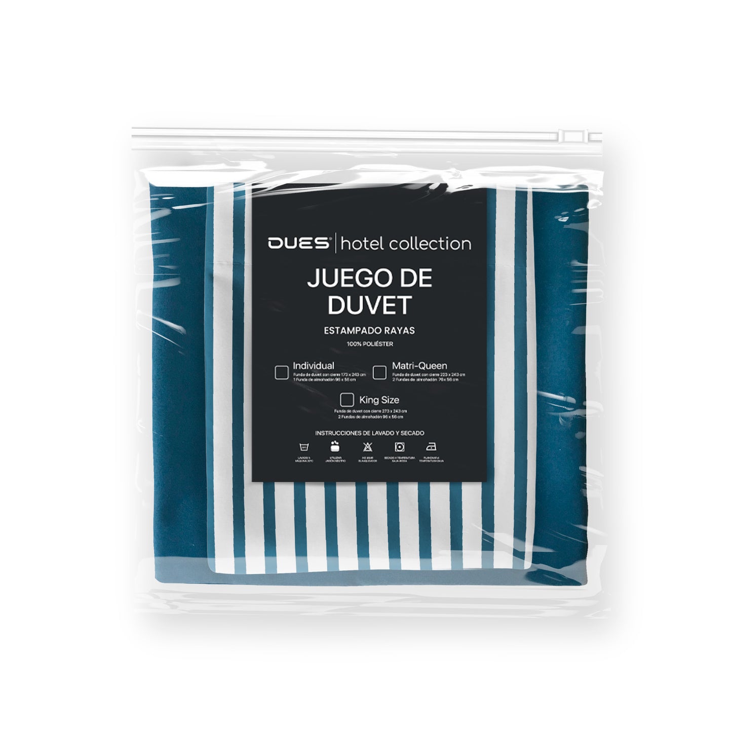 Juego de Funda de Duvet Doble Vista Estampado de Rayas