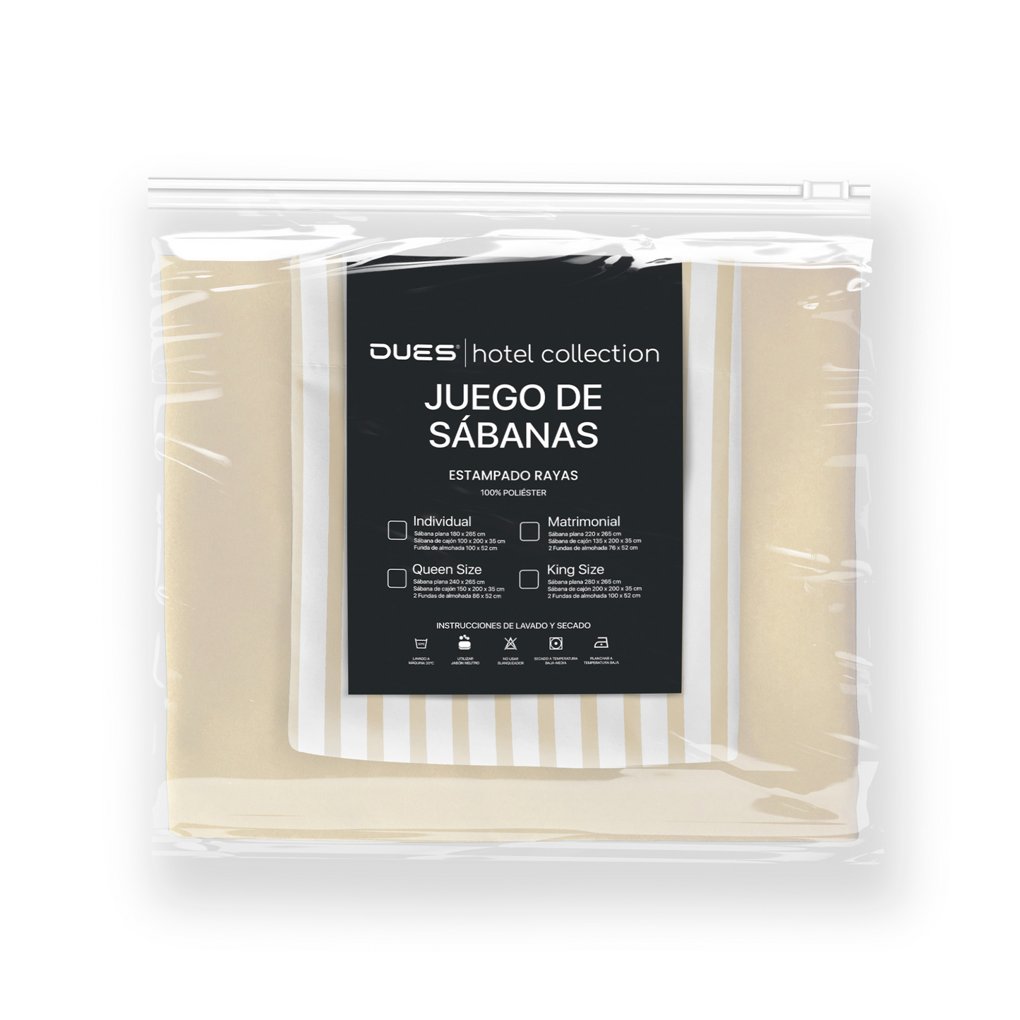 Juego de Sábanas Estampado de Rayas
