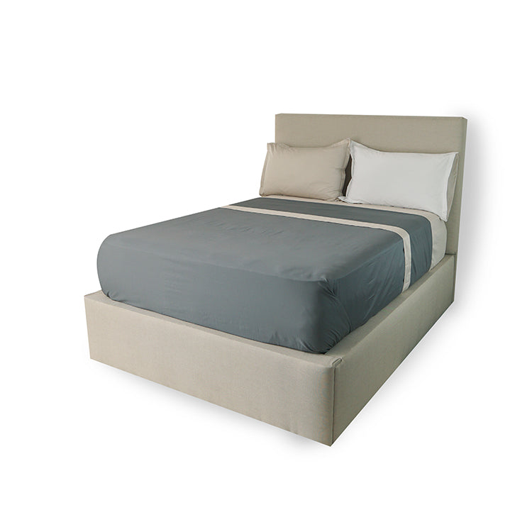 Sábana plana plat con bastilla de color