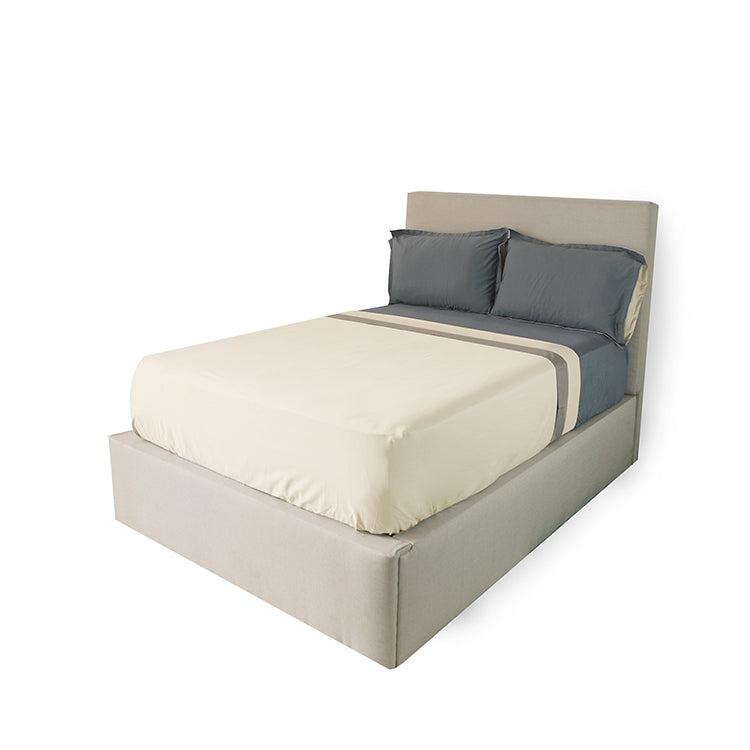 Sábana plana plat con bastilla de color