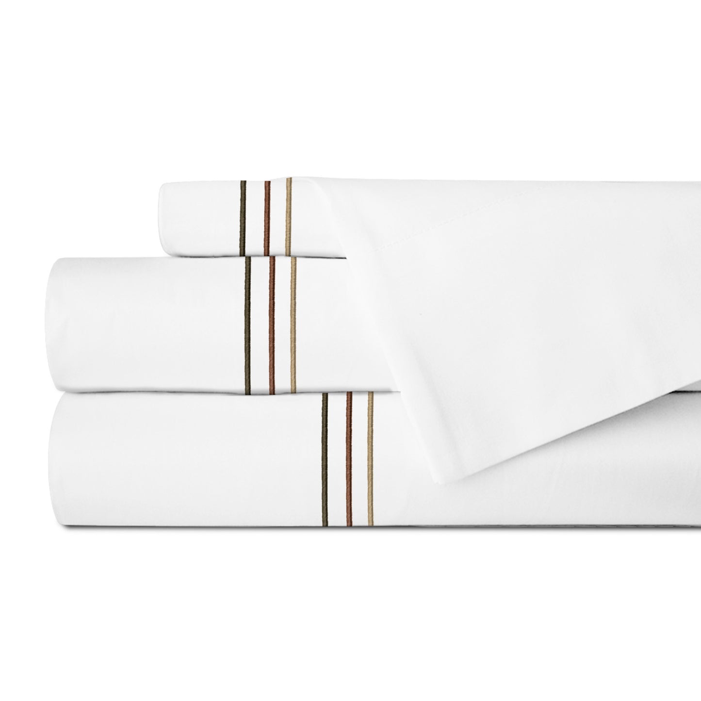 Juego de Sábanas con Bordado Triple Festón